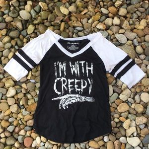 Creepy Halloween Shirt Stranded Small